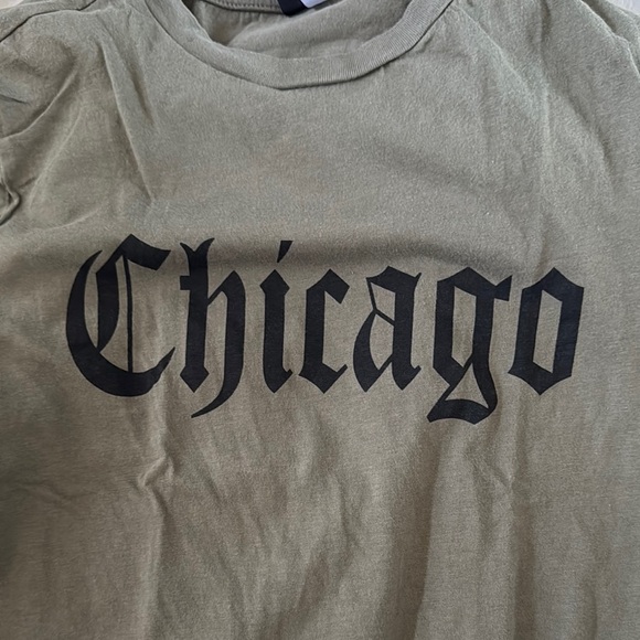 Olive Green 'Chicago' Graphic T-Shirt - Picture 4 of 6